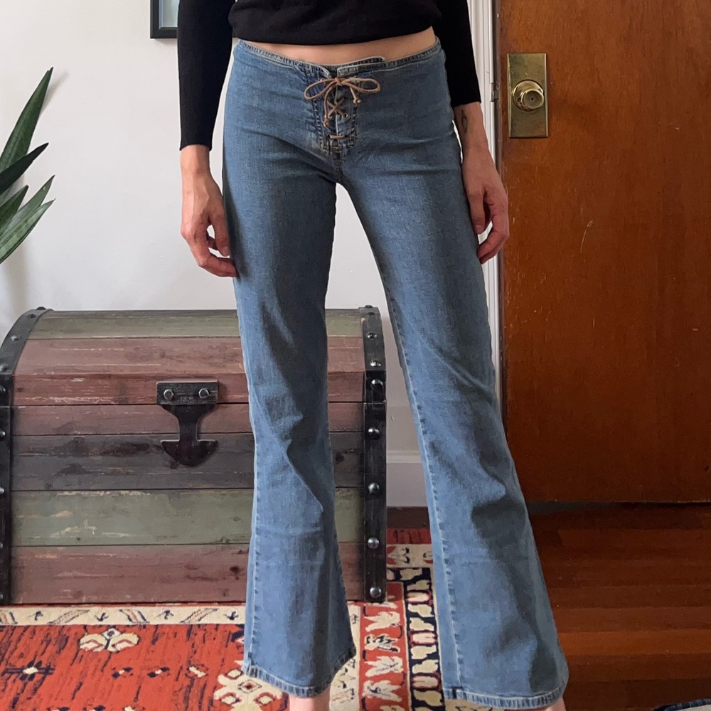 Ralph Lauren lace up bell bottoms